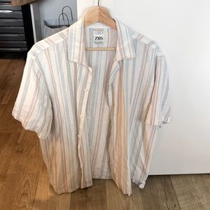 Zara SS Button Down Men Size L